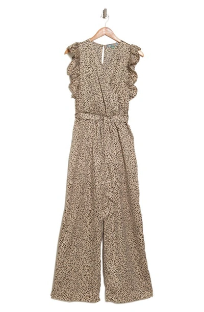 Shop Good Luck Gem Cheetah Print Satin Jumpsuit