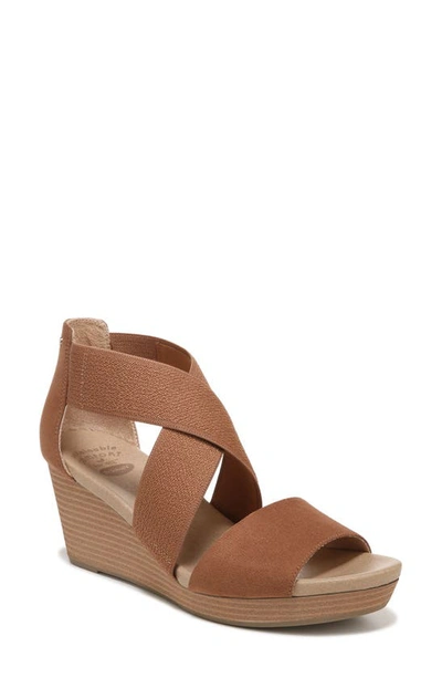 Dr. Scholl's Barton Band Wedge Sandal In Brown
