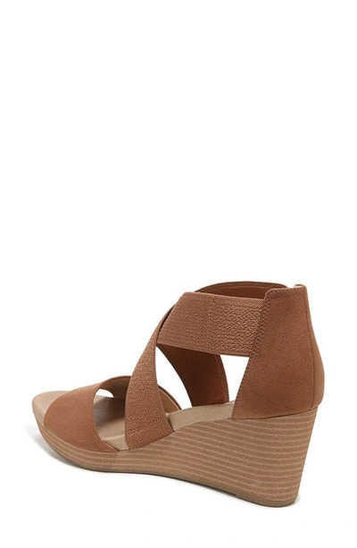 Shop Dr. Scholl's Barton Band Wedge Sandal In Brown