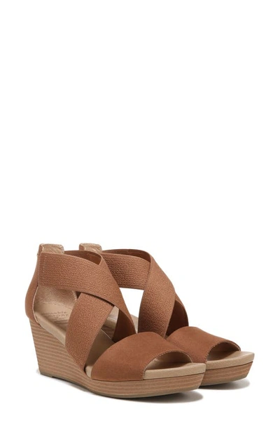 Shop Dr. Scholl's Barton Band Wedge Sandal In Brown