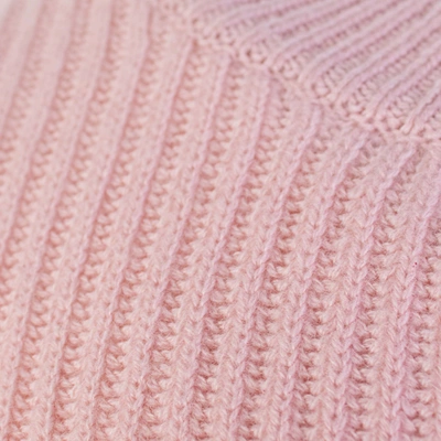 Shop Malo Pink Ribbed Cashmere Women's Sweater