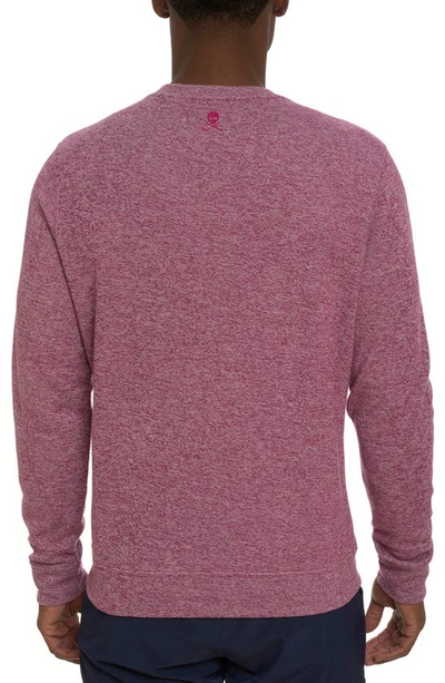 Shop Robert Graham Bassi Marled Double Knit Sweatshirt In Berry