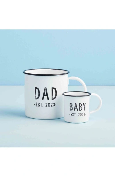 Shop Mud Pie Dad Enamel Mug Gift Set In White