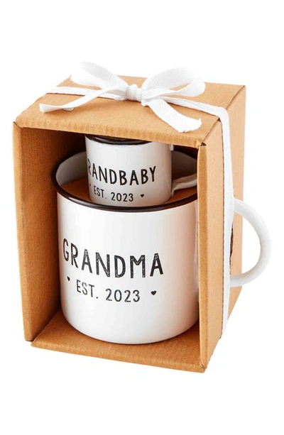 Shop Mud Pie Grandma Enamel Mug Gift Set In White