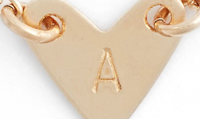 Shop Nashelle Initial Heart Bracelet In Gold