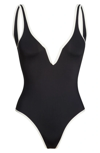Shop L*space Coco One-piece Swimsuit In Black/ Cream