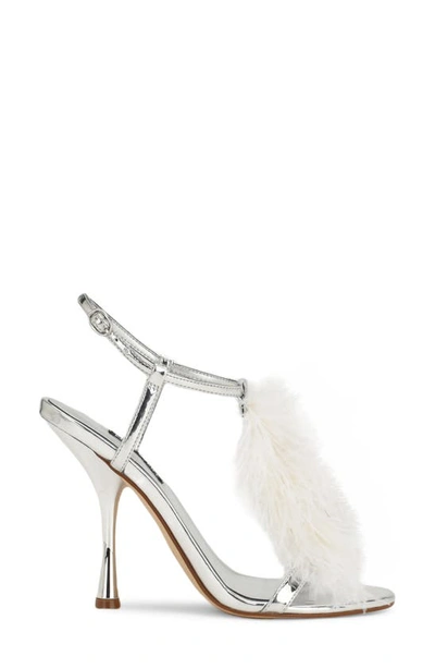 Shop Nine West Million Feather Sandal In White