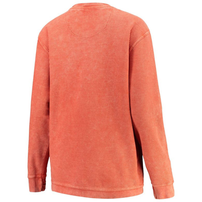 Shop Pressbox Orange Clemson Tigers Comfy Cord Vintage Wash Basic Arch Pullover Sweatshirt