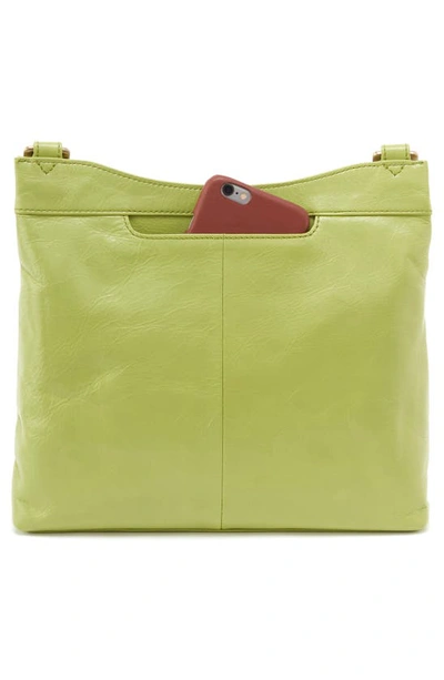 Shop Hobo Cambel Leather Crossbody Bag In Celery