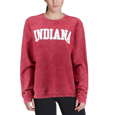 Shop Pressbox Crimson Indiana Hoosiers Comfy Cord Vintage Wash Basic Arch Pullover Sweatshirt