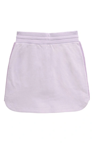 Shop Givenchy Kids' Logo Embroidered Lace Inset Fleece Skirt In 935-lilac