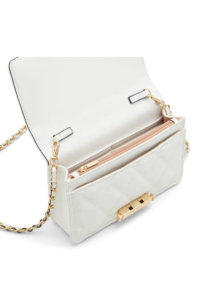 Shop Aldo Alby Quilted Crossbody Bag In White