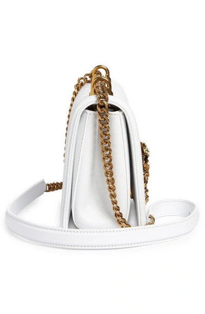 Shop Dolce & Gabbana Devotion Logo Heart Lambskin Crossbody Bag In Optical White