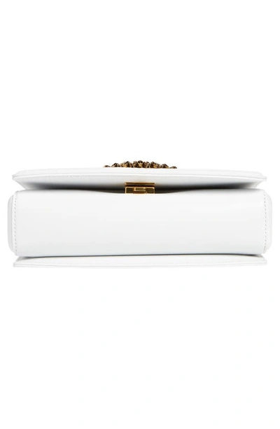 Dolce & Gabbana Dolce&gabbana Devotion Logo Heart Lambskin Crossbody Bag In Optical White