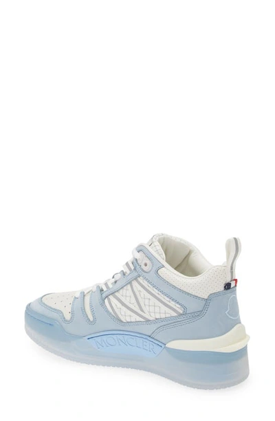 Shop Moncler Pivot High Top Sneaker In Light Blue/ White