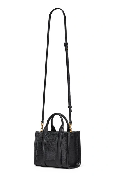 Shop Marc Jacobs The Leather Crossbody Tote Bag In Black