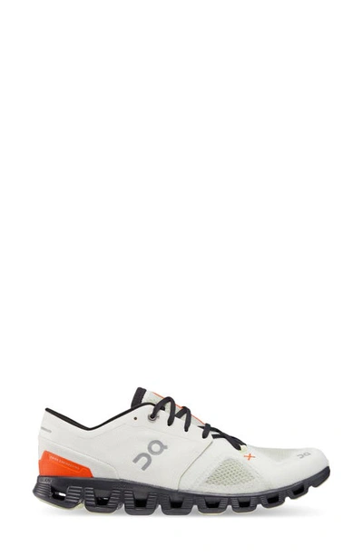 Shop On Cloud X 3 Training Shoe In Ivory/ Flame