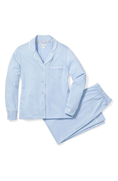 Petite Plume Luxe Pima Cotton Pajamas In Blue