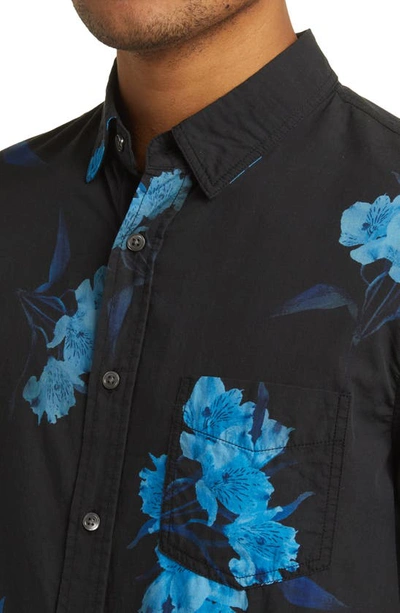 Rails Monaco Floral Short Sleeve Button-up Shirt In Surreal Flower Onyx