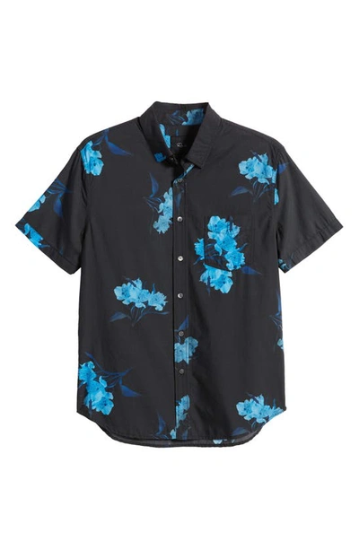 Rails Monaco Floral Short Sleeve Button-up Shirt In Surreal Flower Onyx