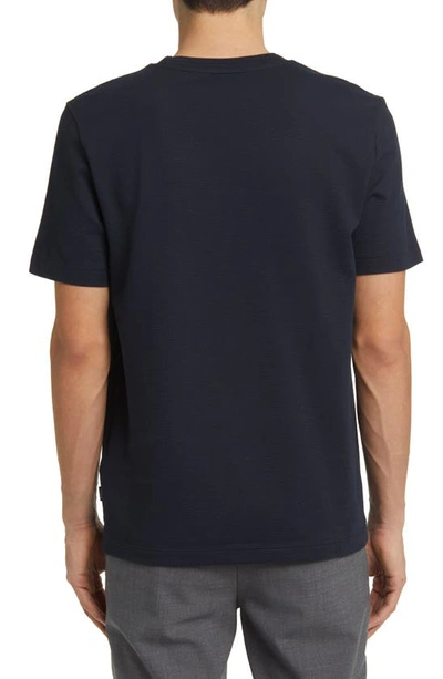 Shop Hugo Boss Tiburt T-shirt In Dark Blue