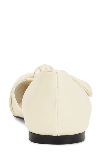 Shop Nine West Bannie Half D'orsay Pointed Toe Flat In Ivory 150