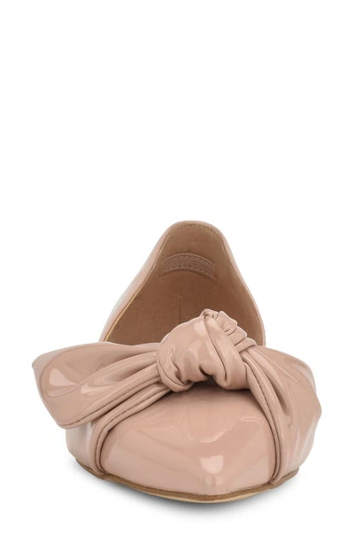 Shop Nine West Bannie Half D'orsay Pointed Toe Flat In Light Natural 110