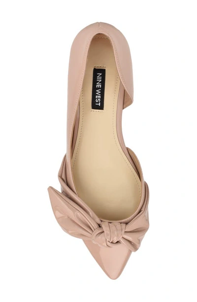 Shop Nine West Bannie Half D'orsay Pointed Toe Flat In Light Natural 110