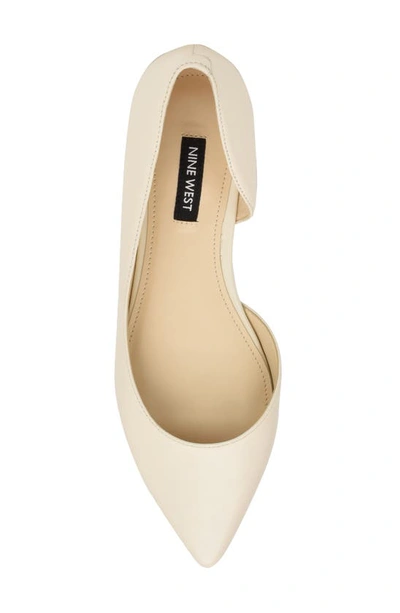 Shop Nine West Blaha Half D'orsay Pointed Toe Flat In Ivory 150