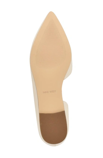 Shop Nine West Blaha Half D'orsay Pointed Toe Flat In Ivory 150
