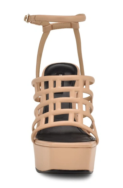Nine West Kelinda Ankle Strap Platform Sandal In Light Pink