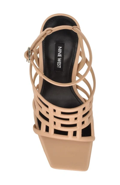Nine West Kelinda Ankle Strap Platform Sandal In Light Pink