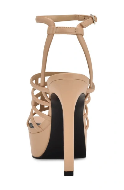 Nine West Kelinda Ankle Strap Platform Sandal In Light Pink
