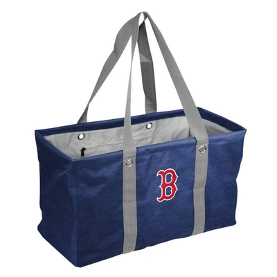 Shop Logo Brands Boston Red Sox Crosshatch Picnic Caddy Tote Bag In Navy