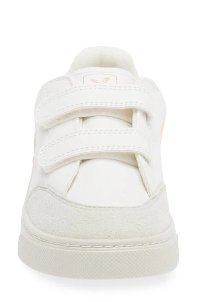 Shop Veja Kids' Small V-12 Sneaker In Extra-white Multico-platine
