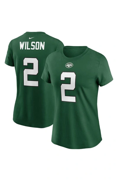 Shop Nike Zach Wilson Green New York Jets Player Name & Number T-shirt