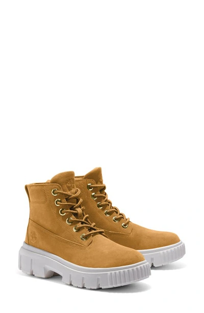 Shop Timberland Greyfield Waterproof Leather Boot In Wheat Nubuck