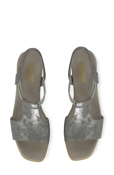 Shop Munro Susan T-strap Sandal In Gunmetal
