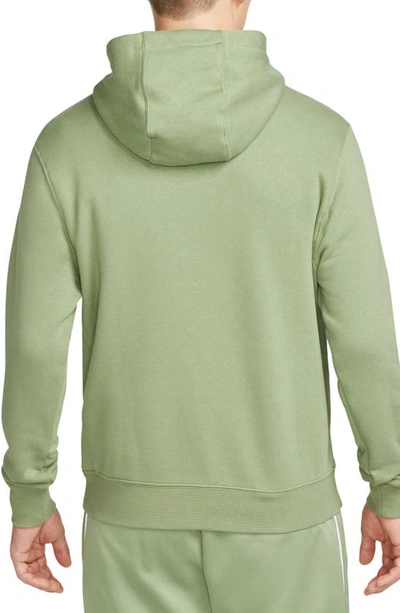 Shop Nike Sportswear Club Hoodie In Oil Green/ Oil Green/ White