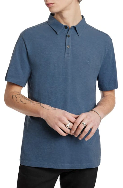 Shop John Varvatos Victor Slub Polo In Dutch Blue