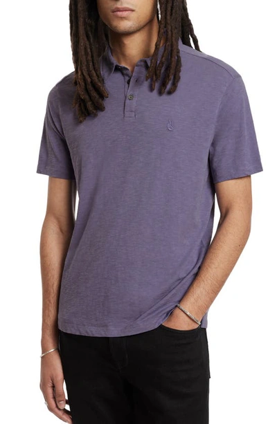 Shop John Varvatos Victor Slub Polo In Antique Purple