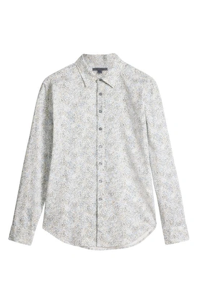 Shop John Varvatos Classic Fit Stretch Cotton Button-up Shirt In Dutch Blue