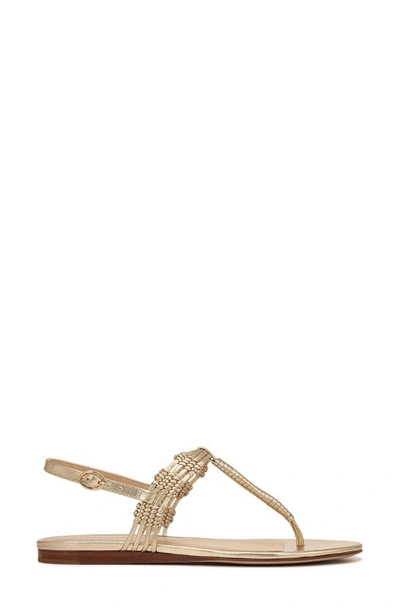 Shop Veronica Beard Sola T-strap Sandal In Gold