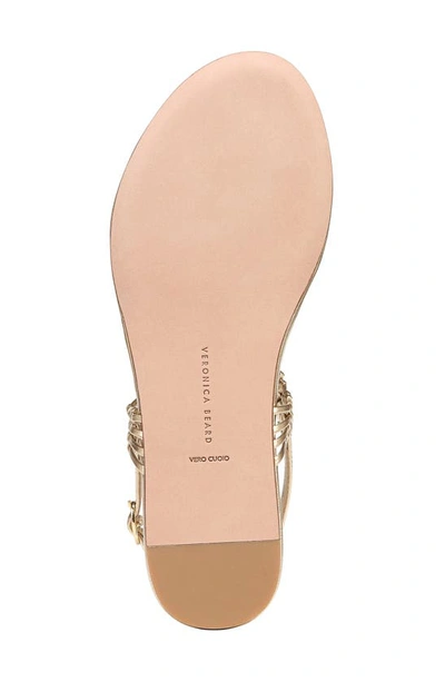 Shop Veronica Beard Sola T-strap Sandal In Gold