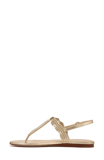 Shop Veronica Beard Sola T-strap Sandal In Gold