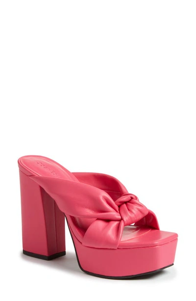 Shop Open Edit Kaia Knot Platform Sandal In Pink Rouge