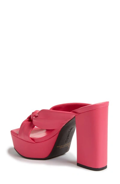 Shop Open Edit Kaia Knot Platform Sandal In Pink Rouge