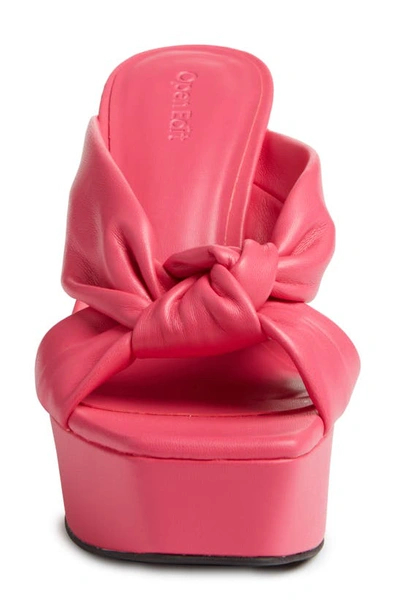 Open Edit Kaia Knot Platform Sandal In Pink Rouge