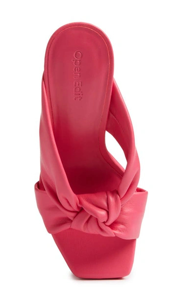 Open Edit Kaia Knot Platform Sandal In Pink Rouge