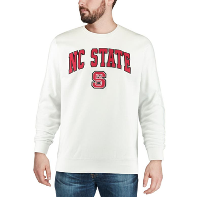 Shop Colosseum White Nc State Wolfpack Arch & Logo Crew Neck Sweatshirt